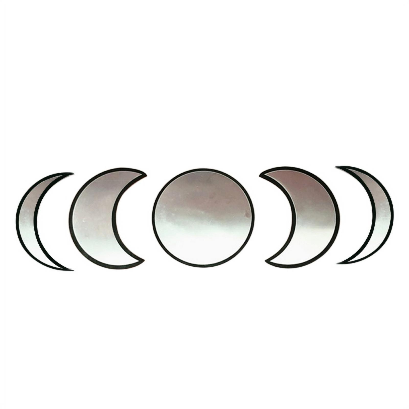 Factory Price!Glass Moon Phase Set, Bohemian Wall, Boho Moon Wall Decor, Scandinavian Natural Room Decoration, for Living Room, Bedroom, Apartment, Valentine's Day Gift, Punchl